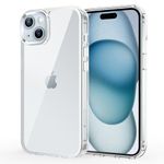 iCatchy for iPhone 15 Case 6.1-Inch, Shockproof Bumper Phone Cover, Anti-Yellowing Clear Back Compatible with iPhone 15 (Clear)