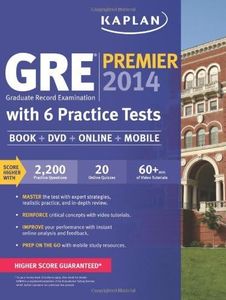 Kaplan GRE Premier 2014 with 6 Practice Tests: book + online + DVD + mobile by Kaplan (2013-06-04)