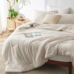 Bedsure Queen Comforter Set - Beige