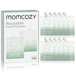 Momcozy Reusable Baby Food Pouches for Toddlers,BPA Free Plastic,Food Safe,Freezer Safe,Refillable for Applesauce Yogurt & Puree Squeeze Pouch,10 packs,5oz