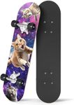 24 inch Rude Boyz Mini Cruiser Skateboard - Aluminium Trucks - Kids Skateboard Ages 5-8 Beginner - Skateboards for Kids