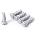 NQEUEPN 5pcs M12x1.5 Wheel Studs, 48mm Long Steel Lug Bolts Tire Studs Car Accessories Compatible with Toyota Suitable for Chevrolet for Lexus Series