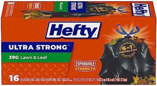 Hefty Ultra Strong Lawn & Leaf Large Trash Bags - 39 Gallon, 16 Count