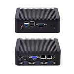 QOTOM Q190P Industrial PC w/ 4GB RAM + 32GB SSD - J1900 Quad Core, 4 Serial Ports (RS232), 2 Gigabit Ethernet, 10Watts (4GB RAM + 32GB SSD)