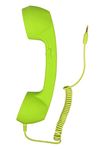 YTYKINOY Retro 3.5mm Telephone Handset Cell Phone Receiver Mic Microphone Speaker for iPhone iPad Mobile Phones Cellphone Smartphone (Green)