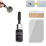 Windscreen Chip Repair Kit, Car Glass Scratch Removal, Cracked Glass Repair Kit, Auto Glass Nano Repair Fluid, Multiple Use Car Windshield Glass Repair Kit for Chips, Cracks (Black-1 Kit)