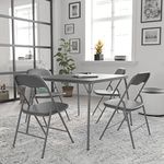 Flash Furniture 5 Piece Gray Folding Card Table and Chair Set