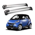 JLVVW 2pcs Car Roof Rack Bars, For Smart 451 453 Fortwo Forfour Aluminum Luggage Rack Bike Rack Railing Rack Exterior Travel Accessories,451 fortwo