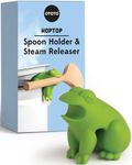 NEW!! OTOTO HopTop Frog Spoon Holder for Stove Top - Spoon Rest for Stove Top and Steam Releaser, Cute Kitchen Accessories, Cooking Gifts, Cool Kitchen Gadgets, Fun Kitchen Gifts, White Elephant Gifts