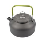 Aluminum 0.8L Outdoor Camping Hiking Kettle Portable Kettle Compact and Lightweight with Silicon Handle for Camping Bushcraft Trave Green