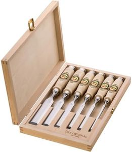 Kirschen 1101000 Number 1101 Firmer Chisel Set with Hornbeam Handles - Multi-Colour (6-Piece)