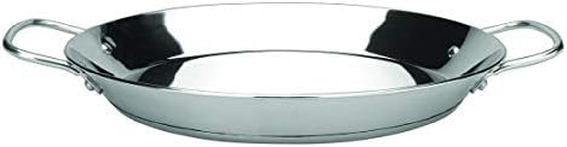 IBILI - Poêle à paella Premier, 32 cm, Acier inoxydable, 5 portions, Compatible avec l’induction, Argent Métallique