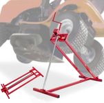 COSTWAY Folding Ride On Lawn Mower Lift, 400kg Height Adjustable Lifting Device, Telescopic Maintenance Jack Lifter for Lawn Mowers and Garden Tractors