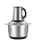 Mikenzo Stainless Steel Electric Meat Mixer Grinders with Bowl for Heavy Food Chopper Mixer, Meat, Vegetables, Onion Slicer Garlic Food Processor (2L, 300 Watts) (Silver)