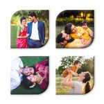 Deep Print Customized Acrylic Photo Fridge Magnets || Glass Like Finish || Waterproof 3 x 3 Inchs || Set of 4 Wedding Gift, House Warming, Home Decore