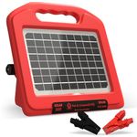 30 Miles Solar Fence Charger - Solar Powered Electric Fence Kit 0.65 Joule - Solar Electric Fence Charger for Livestock, Horses, Cattle, Sheep