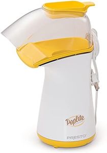 Presto Poplite Hot Air Popcorn Popper, 18 Cups, Yellow