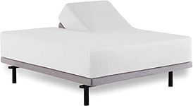 Split King Fitted Sheet Only for Adjustable bed, 100% Cotton 400TC 34" Split Top King Fitted Sheet Only, 1 PC Split King Fitted Sheet Only, Split King Fitted Sheet fits upto 15 Inch Deep Pocket(White)