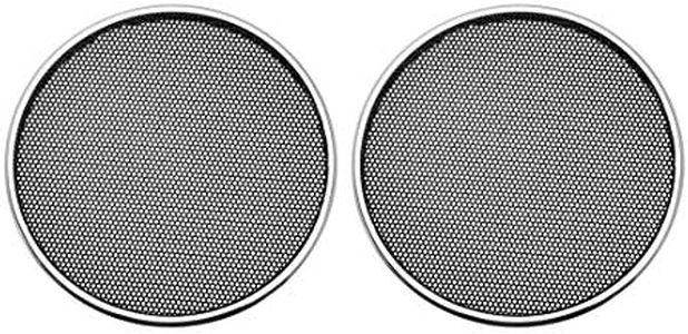 uxcell 2pcs3.5 Speaker Grill Mesh Decorative Circle Woofer Guard Protector Cover Audio Parts Silver