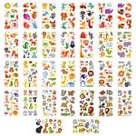 FEPITO 30 Sheets Cartoon Animal Temporary Tattoos for Boys and Girls, 300+ Animal Designs, for Party Supplies and Birthday Gift