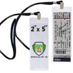 5 Pack - Ticket Stub Holder Display Sleeves with Lanyards - 2 ? X 5 ? Inch TICKETMASTER Compatible - Clear Flexible Vinyl Plastic Holder Pouch for Concerts & Sports by Specialist ID