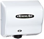 American Dryer Extreme Air GXT9-M Steel Cover High-Speed Automatic Hand Dryer, 10-12-Second Dries, 100-240V, 1,500W Maximum Power, 50/60Hz, White Epoxy Finish