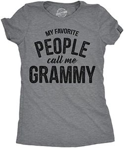 Womens My Favorite People Call Me Grammy T Shirt Funny Grandma Funny Womens T Shirts Mother's Day T Shirt for Women Funny Grandma T Shirt Dark Grey 3XL