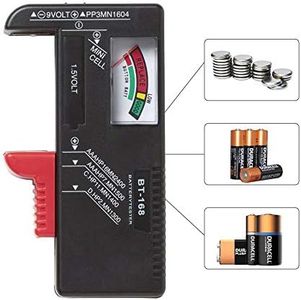 Nartel® Analogue Battery Tester Multi Size Battery Checker for AA AAA C D 9V 1.5V Button Cell Batteries (Requires No Battery for Operation)