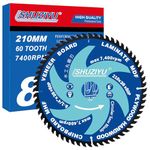 LSHUZIYU. 210mm 60T, Centre hole 30mm with 25.4-22.23-20-15.88mm Washer. Wood Working Circular Saw Blade. Mitre Saw Blade, Table Saw Blade