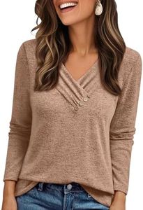 AUTOMET Womens Long Sleeve Tunics Fall Tops 2026 Business Casual Blouses