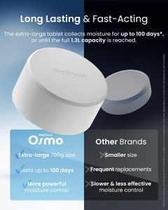 Pro Breeze Osmo Dehumidifier 700g – Black Moisture Absorber