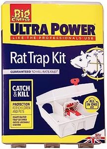 The Big Cheese Ultra Power Trap Kit for Rats (Powerful, Lockable, Baited, Plastic Rodent Pest Station, Protects Children and Pets from Traps, Suitable for Use Indoors and Outdoors)