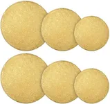 Juvale Set of 6 Gold Cake Drums, 8, 10, and 12-Inch Round Cake Boards for Baking, 1/2" Thick Sturdy Decorating Supplies, Gold Cake Boards (2 of Each Size)