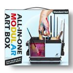 KRYDRUFI Portable All-in-One Modular Painting Station with Paint Brush Cleaner and Holders,Wet Paint Palette Tray with Lid for Miniature Painting and Acrylic Paints（Standard Set）