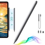 ESR for iPad Pen,Stylus Pen for iPad Pencil（2nd generation）with Palm Rejection，Stylus Pen Wireless Charging ，Tilt Sensitivity，Compatible with iPad Pro 12.9/11, iPad Air 5/4, and mini 6, Dark Silver