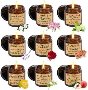 9 Pieces Teacher Appreciation Gifts Thank You Teacher Scented Candles 3.5 oz Teacher Candles for Women Thank You Teacher Gifts for Women Birthday Teachers Day Gifts (Style-1)