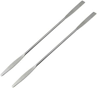 Maxmoral Stainless Steel Lab Laboratory Mini Double-Ended Spatula Semi-Micro Shovel Tapered Arrow End Flat Ends 50 mm X 9 mm