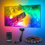 Govee Envisual LED TV Backlight T2 with Dual Cameras, 3.6M RGBIC Wi-Fi LED Strip Lights, Adapts to Ultra-Thin 55-65 inch TVs, Double Strip Light Beads, Smart App Control, Music Sync