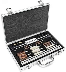 WilTec Kit de Nettoyage Arme et Pistolet 100 pcs. Mallette de Transport Entretien Arme à feu Brosses