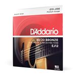 D'Addario EJ12 80/20 Bronze Acoustic Guitars Strings - Light 13-56