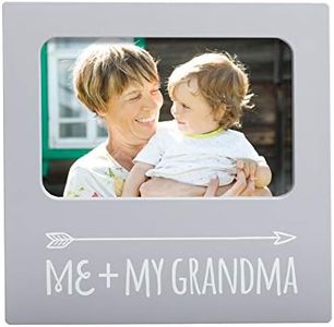 Kate & Milo Me and My Grandma Picture Frame, Mother’s Day Keepsake, Grandparent’s Day Photo Frame, Tabletop Nursery Decor, 4x6 Photo Insert, Gray