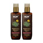 WOW Skin Science Rosemary with Biotin Hair Growth Oil|Stimulates New Hair Growth|Controls Hair Fall & Reduces Hair Breakage|Gives Healthy Hair|200ml|Pack of 2