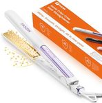 Faszin Hair Straightener, Fast Heating Titanium Flat Iron with Negative Ions to Create Sleek Style, 3D Floating Wide Plate for Both Thick and Thin Hair, Dual Voltage & 11 Levels Adjustable Temp