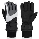 DARCHEN 3-12 Kids Snow Gloves, Boys Winter Waterproof Ski Snowboarding Windproof Cold WeatherAge Girls 3-12 Years Olds