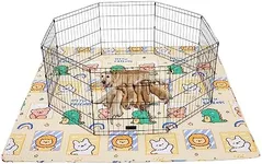 Dog Playpen Mat 72"x72" Crate Mat Puppy Pads,Anti-Slip Bottom[PLAYPEN NOT Included!!] Reusable Pet Training Pad,Large Pet Pee Pad,Leak-Proof Pet Pad for Dog Bed Mat,Super Absorbing Whelping Urine Pad