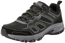 Skechers Men's Hillcrest Pure Escape Trekking Low Cut, Black Synthetic/Textile/Charcoal Trim, 8 UK