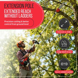 52cc 5-in-1 Petrol Garden Multi Tool – Hedge Trimmer, Brush Cutter
