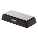 Trend Craft Pro Double-Sided Diamond Bench Stone, Coarse & Fine Grits, CR/DWS/B6/FC, Black/Silver