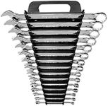 TEKTON 18772 Combination Wrench Set with Store and Go Keeper, Inch, 1/4-Inch - 1-Inch, 15-Piece