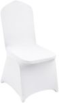 VEVOR Stretch Spandex Folding Chair Covers, Universal Fitted Chair Cover, Removable Washable Protective Slipcovers, for Wedding, Holiday, Banquet, Party, Celebration, Dining (30PCS White)